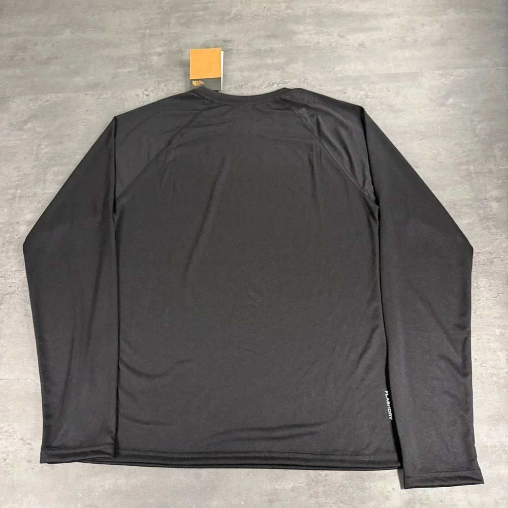 The North Face Breeze Long Sleeve Shirt Mens Small Black FlashDry Active NEW